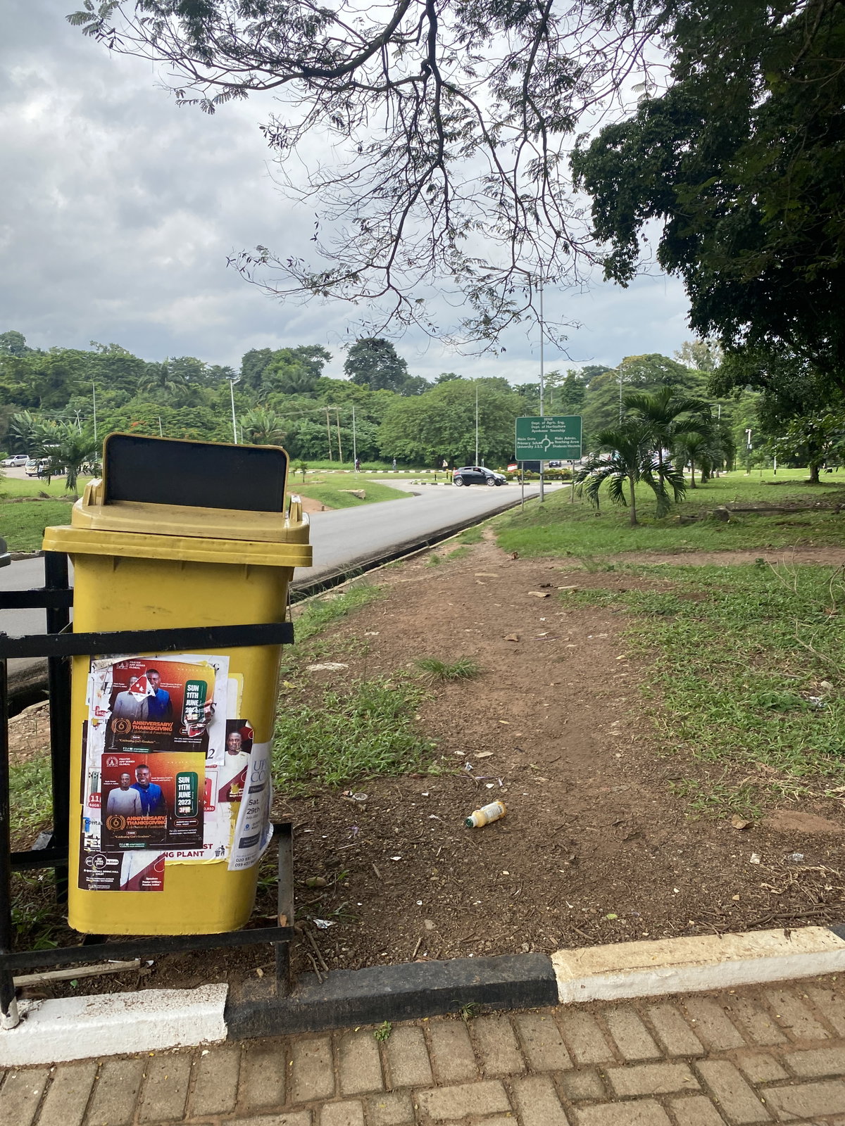 Landscape opposite University Hall, KNUST, Kumasi, Ghana, 2023