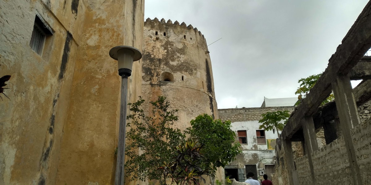 Eastern face of the Lamu Fort building, Lamu, Kenya, 2022