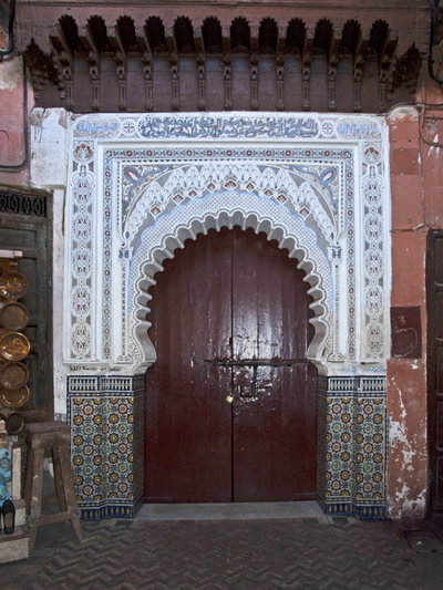 Marrakesh Medina portal in the souqs, Marrakech, 2009
