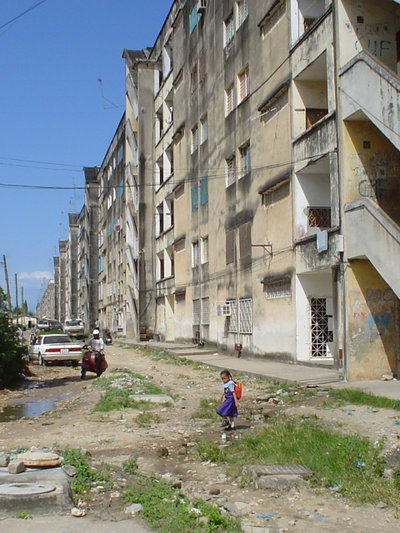 Urban blight at the Michenzani housing project, Zanzibar town, Tanzania, Zanzibar, 2005