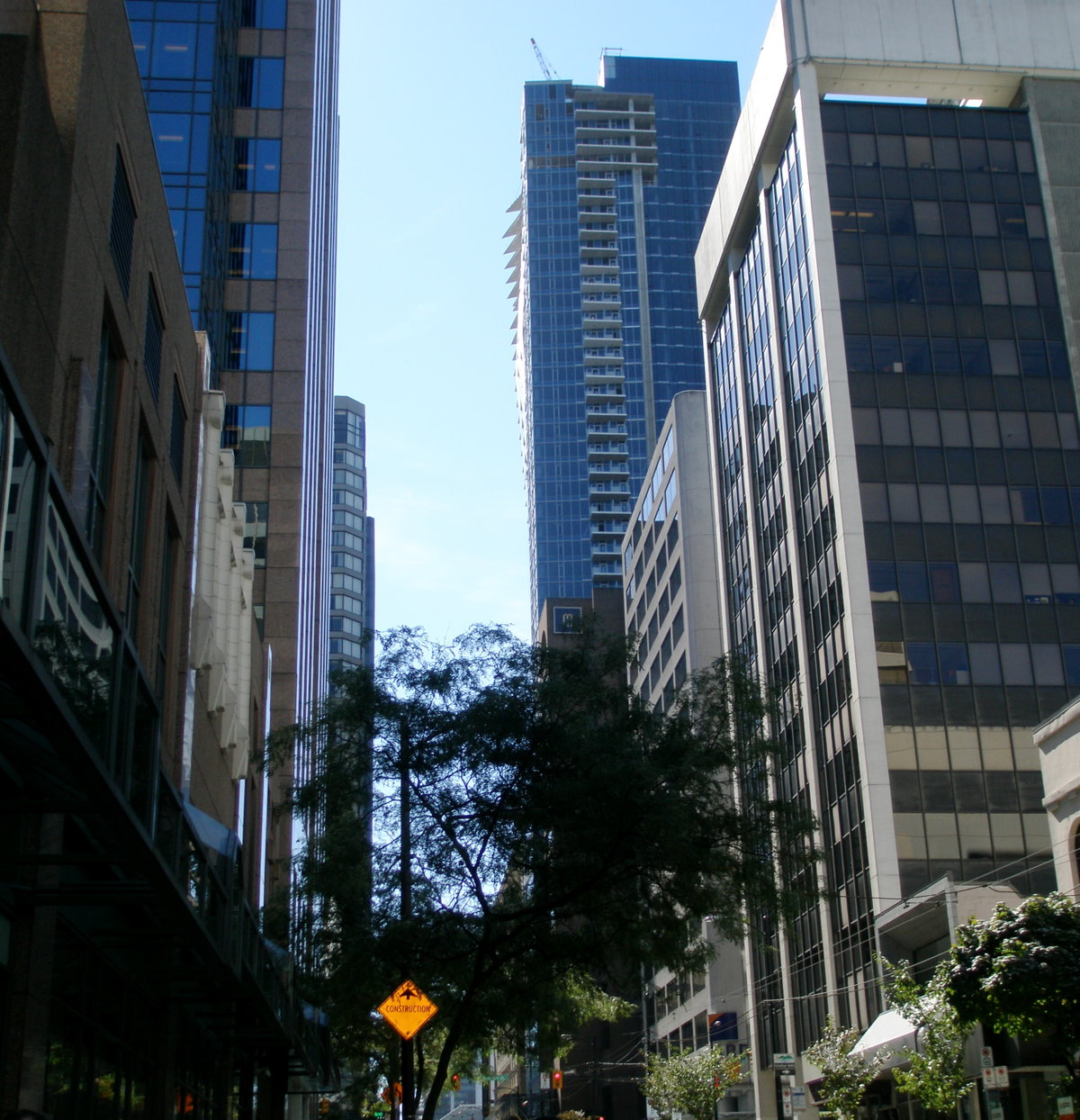 400 Burrard Street looking at new Georgia hotel, Vancouver, Canada, 2011
