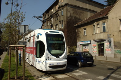 Záhřeb, reklamní tramvaj, Zagreb, 2011