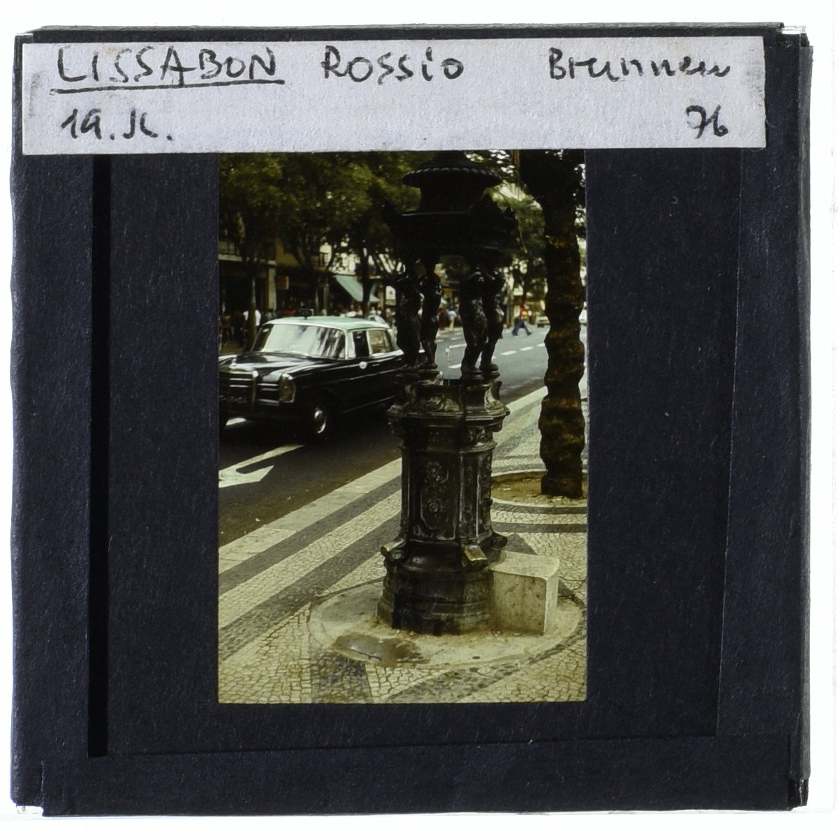 EU: Lissabon, Platz Rossio (1976), Lisbon, Portugal, 1976