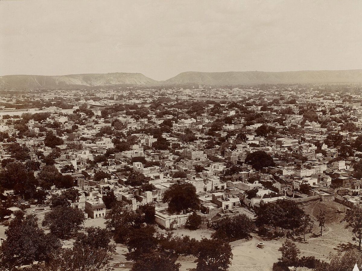 Jaipur cityscape, early 20th century (1901), Jaipur, India, 1901