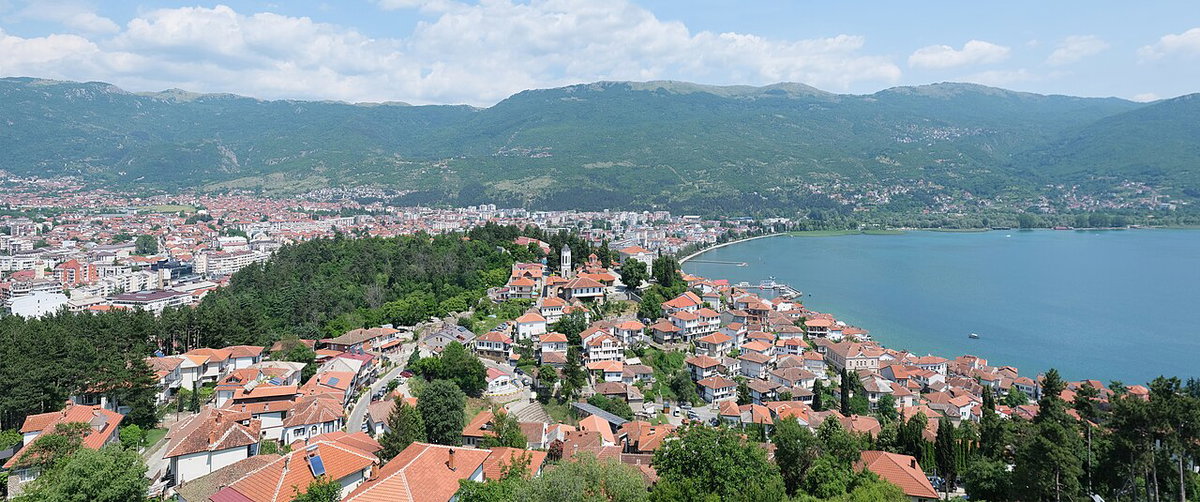 Ohrid from Samuel's Fortress 2, Ohrid, North Macedonia, 2023