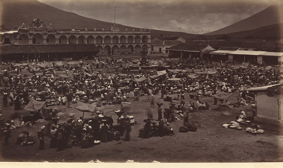 Plaza and Palace of the Captains-General, Antigua, Antigua Guatemala, Guatemala, 1877