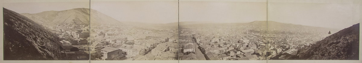 EU: Vy över staden Tbilisi i Georgien år 1887 (1887), Tbilisi, Georgia, 1887