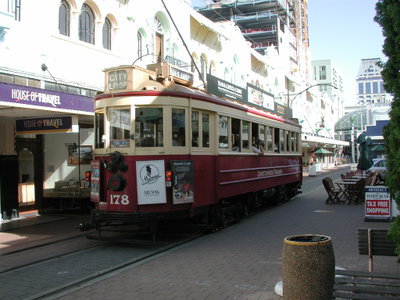 Tram 178 in New Regent Street, Christchurch, 2008