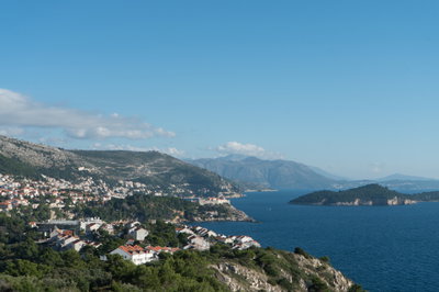 View to Dubrovnik from from Mala Petka mountain, Dubrovnik, 2021