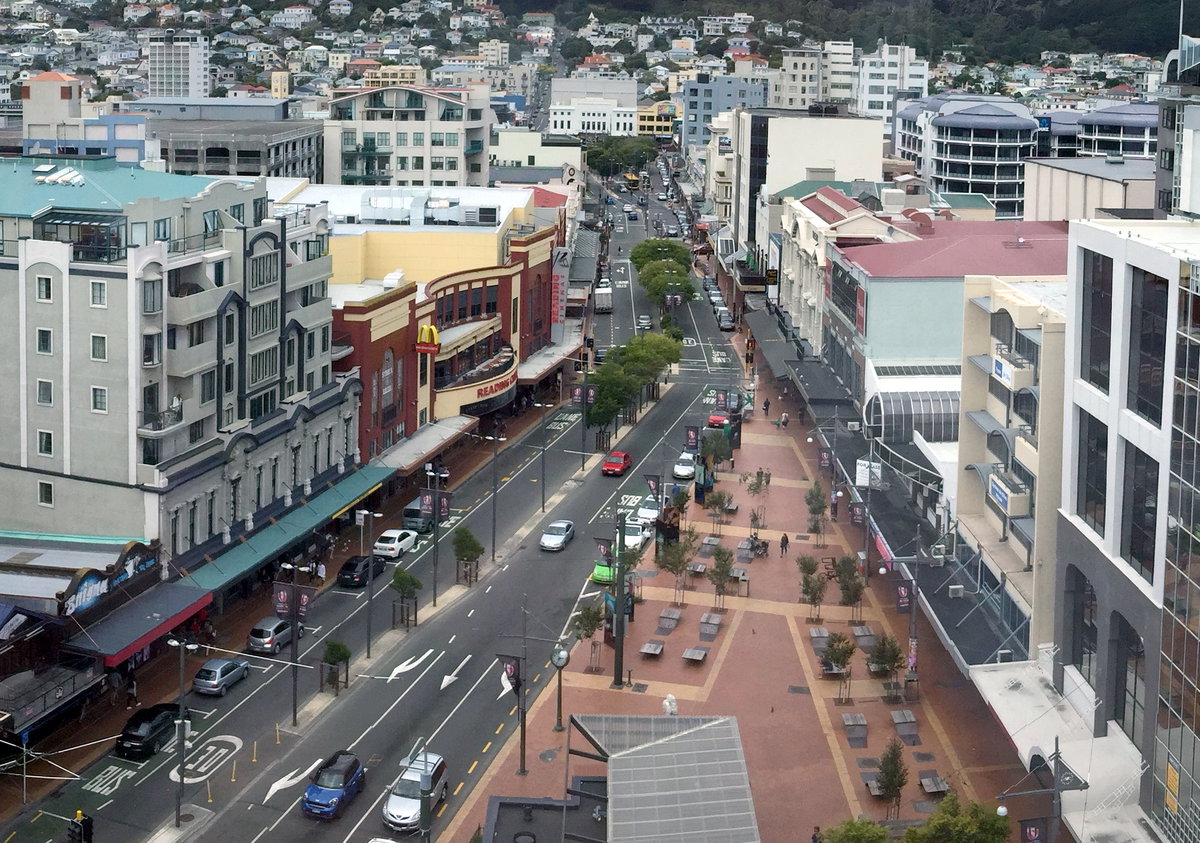 View of Courtenay Place, Wellington, Wellington, New Zealand, 2016