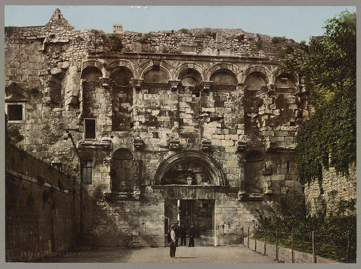 Spalato. Porta Aurea, Split, Croatia, 1890