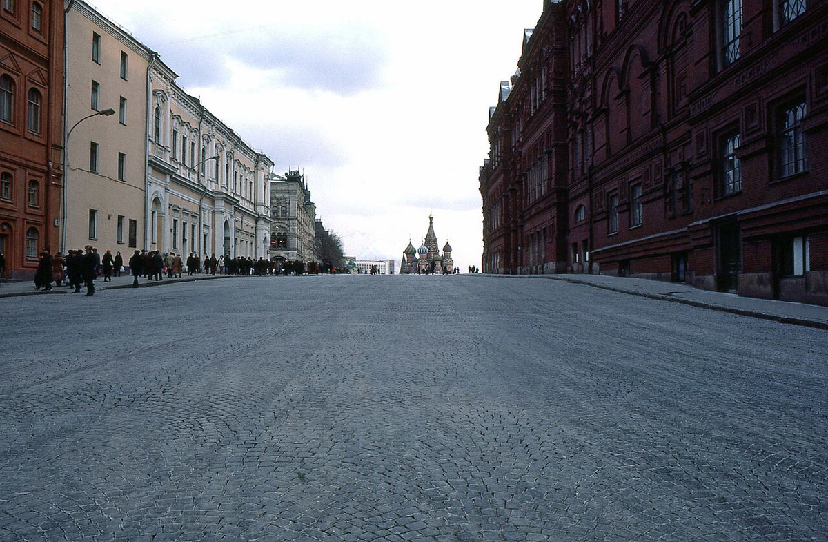Approaching Red Square, Moscow, Moscow, Russia, 1984