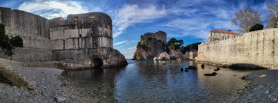 Panorama of Tvrđava Lovrjenac And Pile Harbour - Dubrovnik, Dubrovnik, 2020
