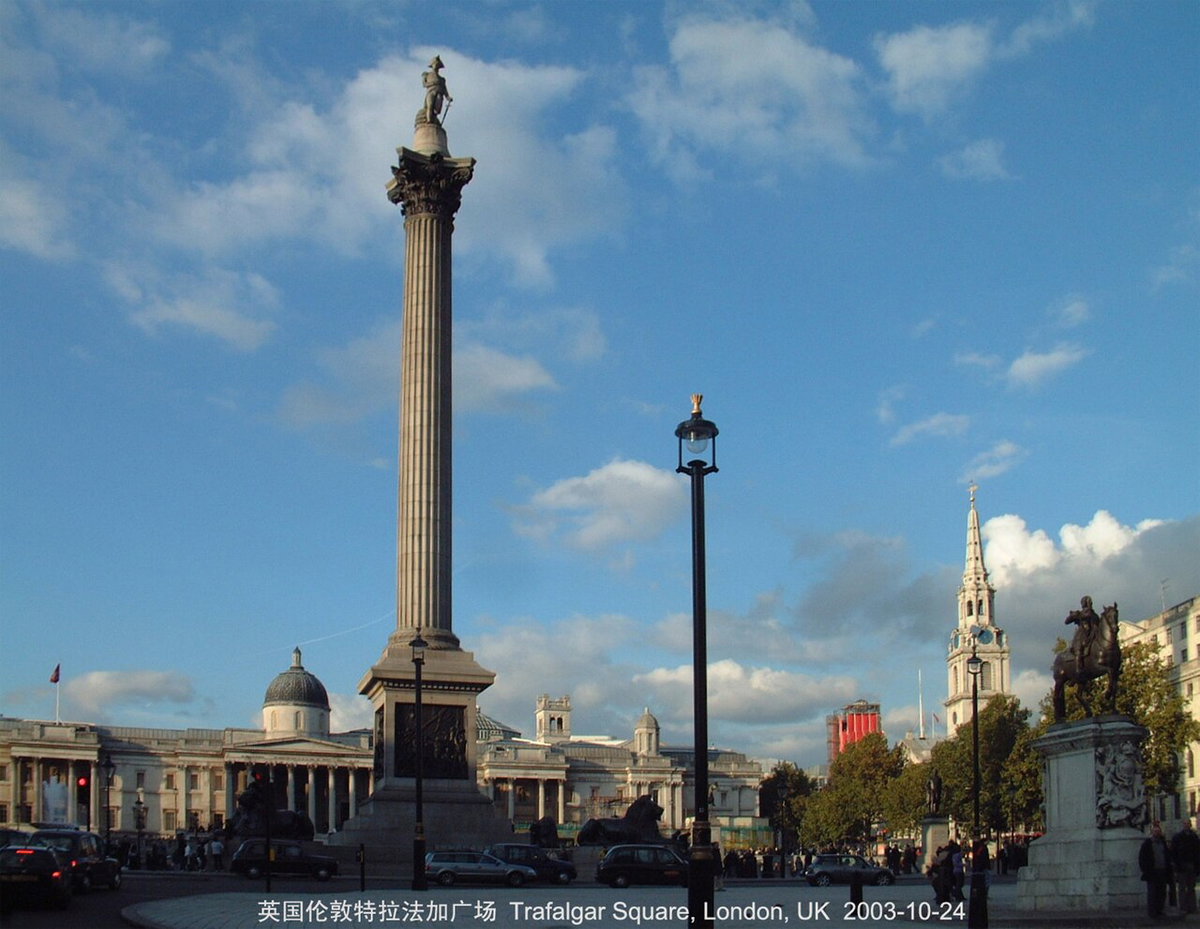 特拉法加广场 纳尔逊纪念柱 Nelson's Column, Trafalgar Square, London, United Kingdom, 2003