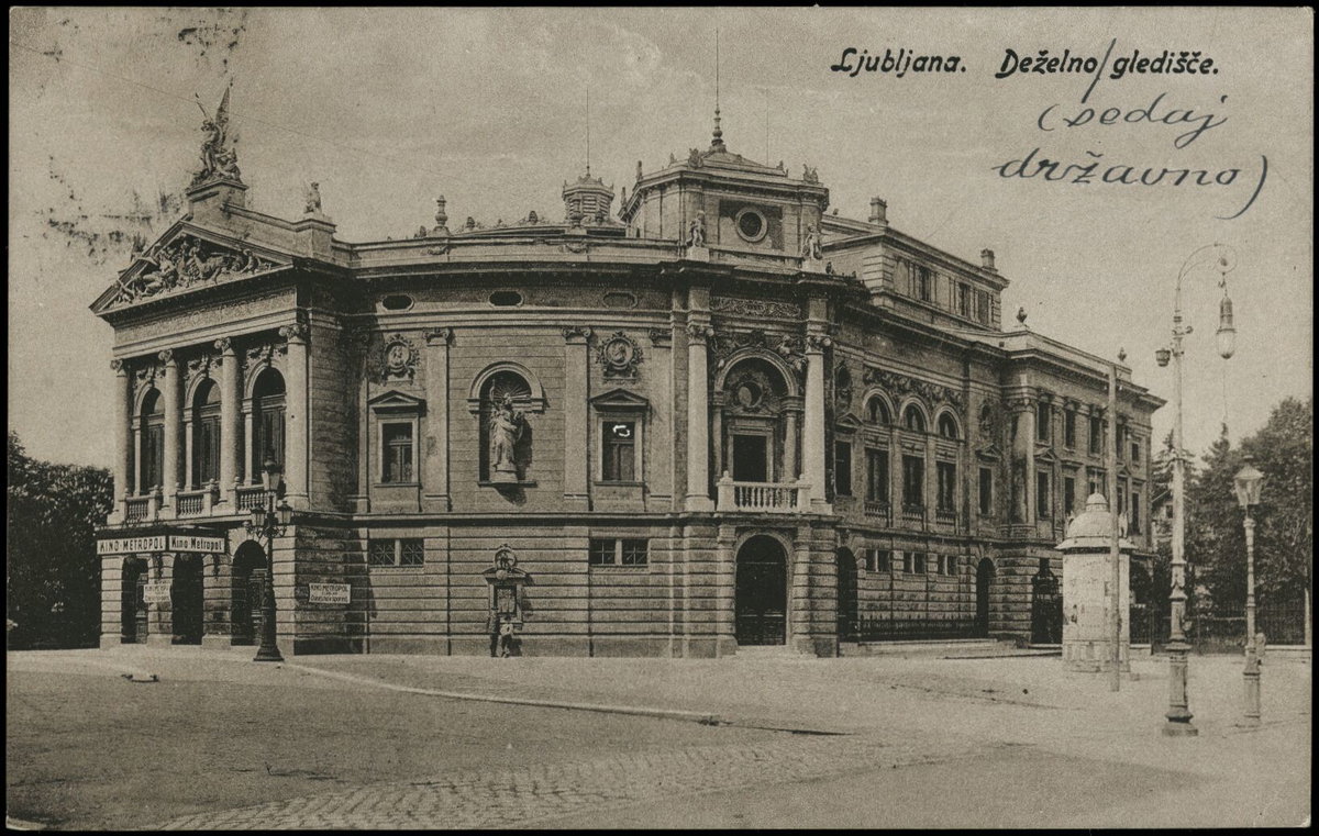 Postcard of Slovene National Opera and Ballet Theatre, Ljubljana, Slovenia, 1922