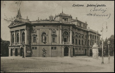 Postcard of Slovene National Opera and Ballet Theatre, Ljubljana, 1922