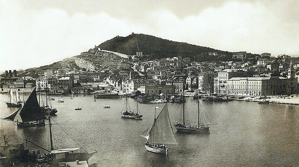 Split harbour c. 1926 postcard, Split, Croatia, 1926