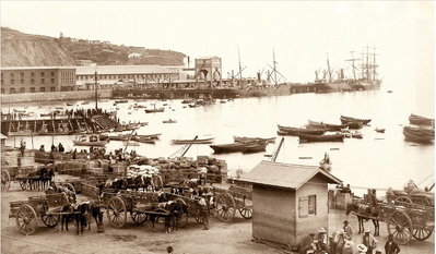 Puerto en, Valparaíso, 1890