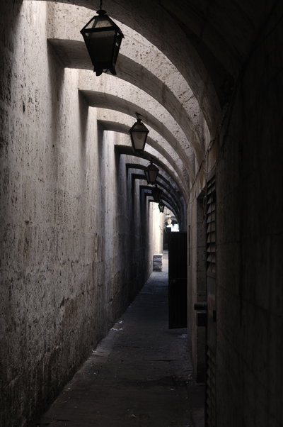 ARE - Entrance passage of Casa del Moral in Arequipa, Peru, Arequipa, 2013