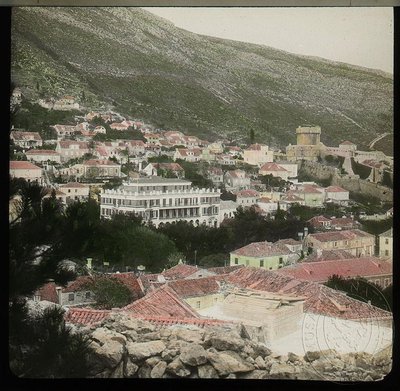 EU: Dubrovnik, town view from hillside ( ) (1900), Dubrovnik, Croatia, 1900