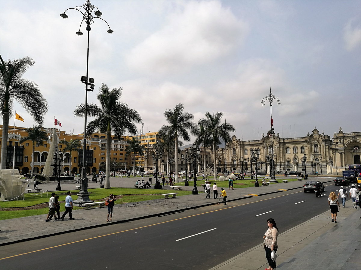 Plaza Mayor de Lima des de la Catedral, Lima, Peru, 2017