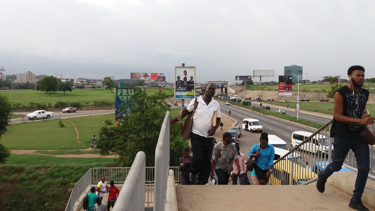 Tetteh Quarshie overhead bridge near Accra Mall 4, Accra, Ghana, 2016