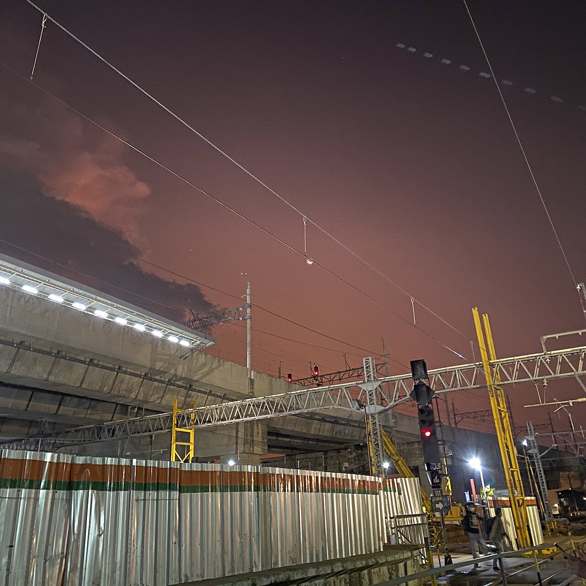 Jakarta Manggarai KRL Station at Night, Jakarta, Indonesia, 2022