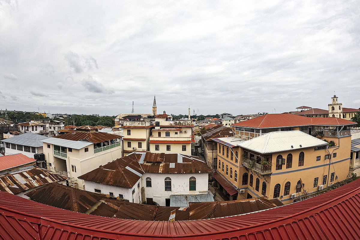 View on Stone Town rooftops, Stone Town, Zanzibar, Tanzania, 2021