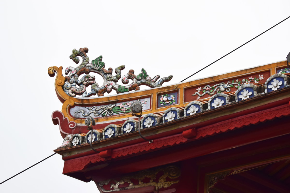 Ornate detailing, Hue, Vietnam, 2018