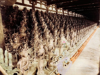 EU: Buddha Statuen, Sanjusangendo Tempel, Kyoto (1893), Kyoto, 1893