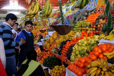 ARE - Fruit stall at San Camilo Market in Arequipa, Peru, Arequipa, 2013
