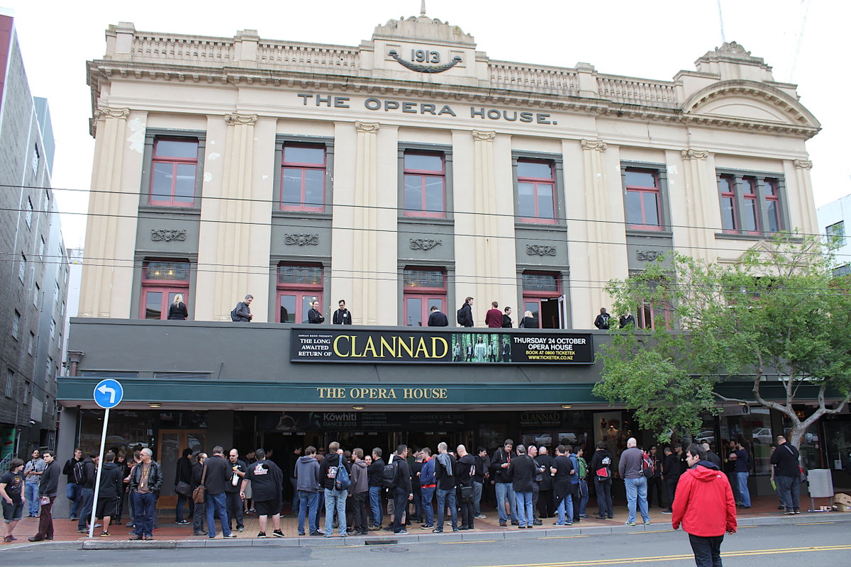 Street view of Opera House, Wellington, Wellington, New Zealand, 2013