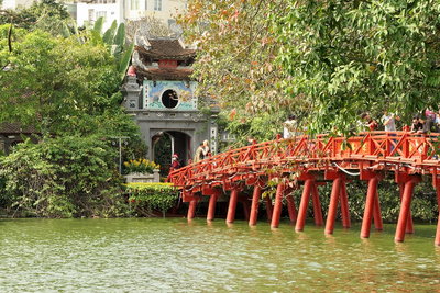 Huc Bridge in Hanoi, Vietnam, 1301, Hanoi, 2024