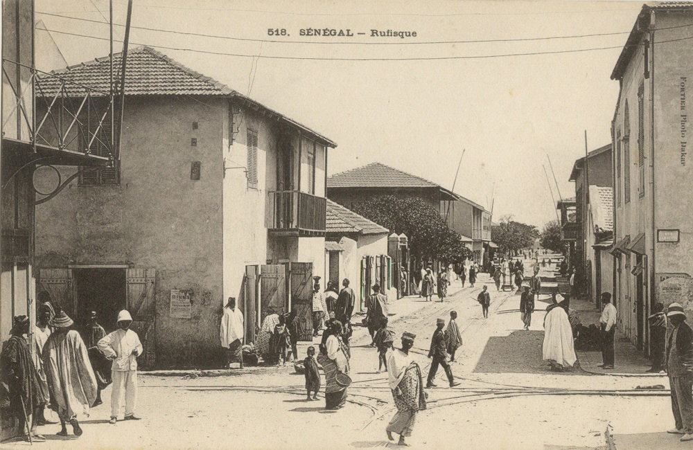 Rufisque street, Rufisque, Senegal, 1910