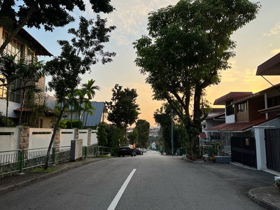 Soo Chow Garden Road looking down the hill towards Upper Thomson Road, Singapore, 2022