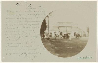 EU: Openbaar gebouw, Soerabaia street scene (1901), Surabaya, 1901
