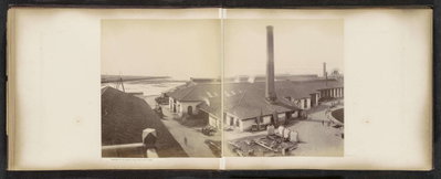 EU: Panorama of six sheets taken from clock tower (1890), Singapore, 1890