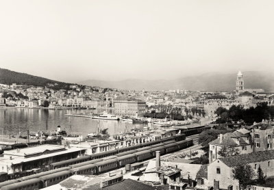 The narrow-gauge Sinj railway station, Split, Split, 1955