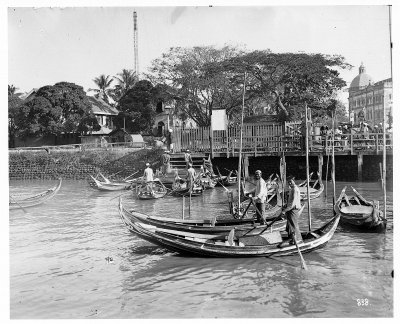 EU: Rangun, Birma. Sampanboote (1913), Yangon (Rangoon), 1913