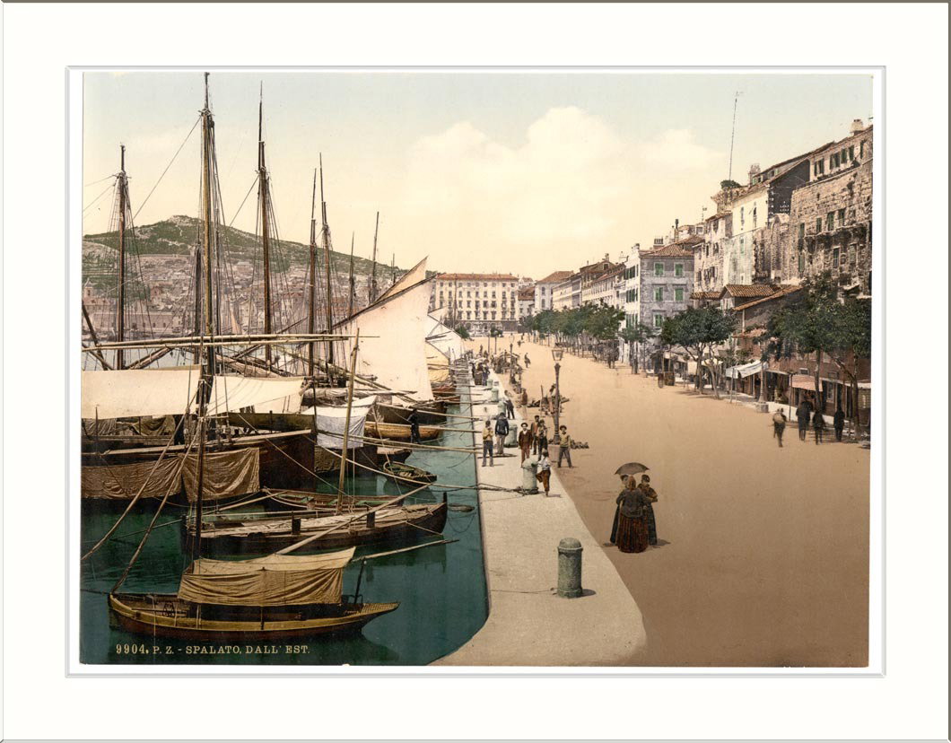 Spalato from the east, Split, Croatia, 1895