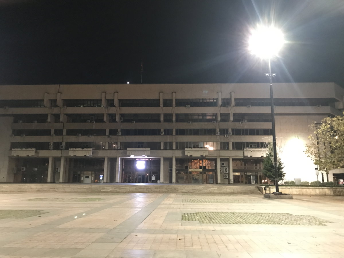 City hall, Rousse at night, Ruse, Bulgaria, 2021