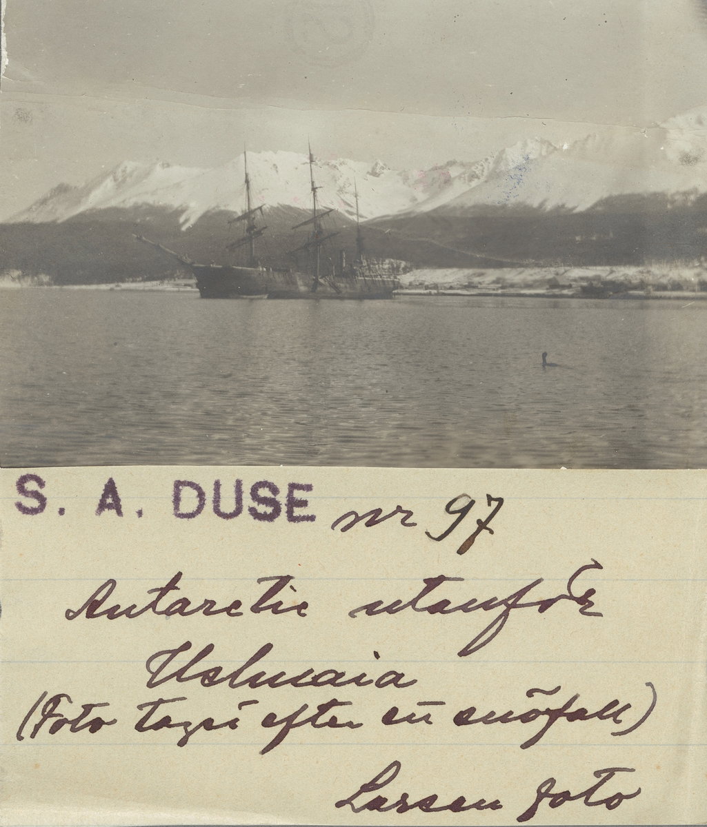 EU: Ship Antarctic off Ushuaia, Swedish Antarctic Expedition (1902), Ushuaia, Argentina, 1902