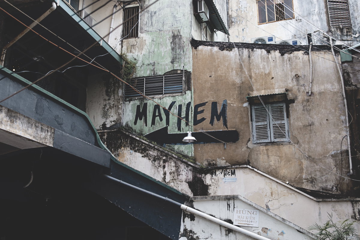 Old vandalised building. (Unsplash), Ho Chi Minh City, Vietnam, 2016