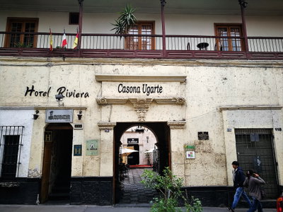 Façana de l'Hotel Riviera d'Arequipa, Arequipa, 2017