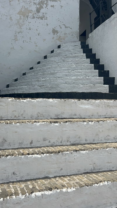 Old staircase at Elmina castle, Elmina, 2025