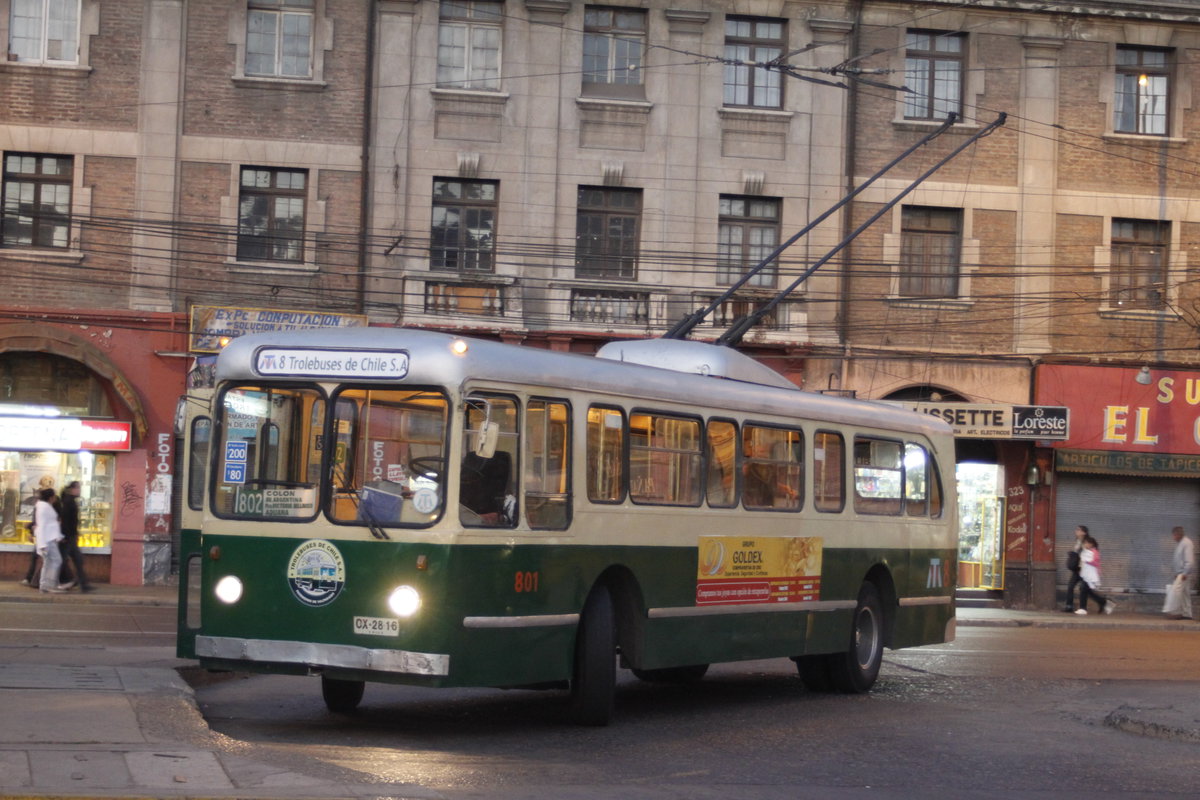 Trolebuses de Valparaíso, Valparaíso, Chile, 2010