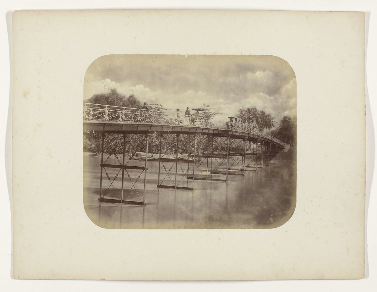 EU: IJzeren brug over de Kali Brantas (1880), Surabaya, Indonesia, 1880