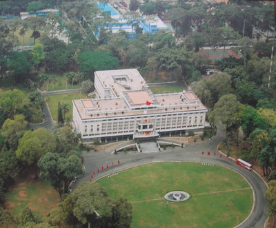 Reunification Palace from above, Ho Chi Minh City, 2005