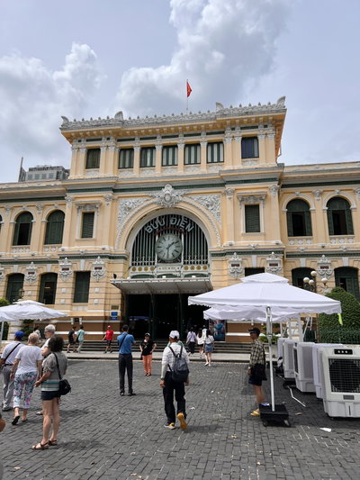 Saigon Central Post Office from outside, Ho Chi Minh City, 2024