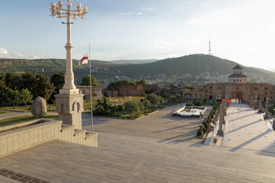 Sameba Cathedral, Courtyard 3, Tbilisi, Georgia, Tbilisi, 2014